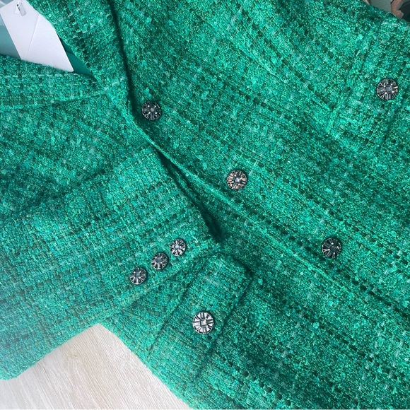 Green tweed blazer - Picture 4 of 6